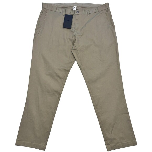 Fabletics High Side Chino Pants Mens 40 Beige Stretch Classic Fit 40x30 NEW - Picture 1 of 6